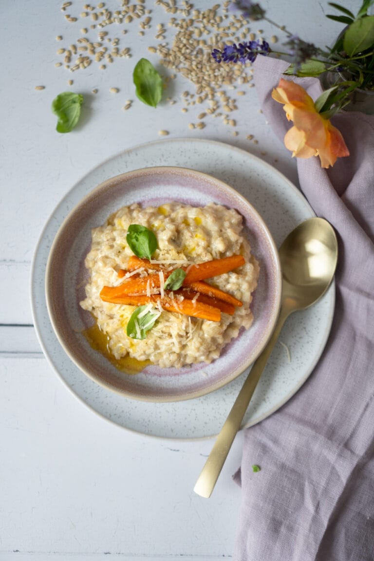 Rollgersten Risotto Rollgersten-Risotto mit Ricotta und Karotte - ekg - Ernährungscoaching ...